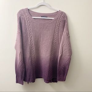 3/$25 AEO purple open-knit sweater